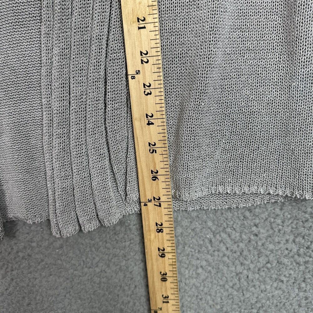 J McLaughlin Cardigan Sweater Womens Sz Large L Gray Open Front Lagenlook Knit - Picture 14 of 15
